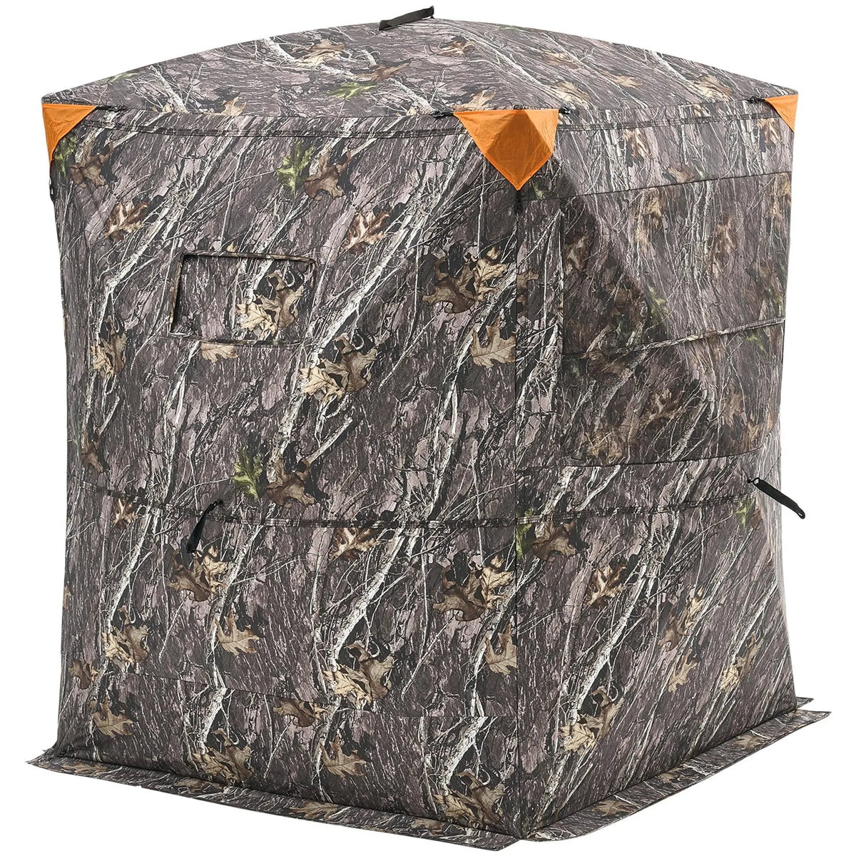 Hunting Blind for 2–3 People with Thermal Insulation, Tripod Chair and Carry Bag, Portable Camouflage Tent, Durable Blind with Silent Zip Door and Window Design, Suitable for Deer and Turkey Hunting