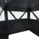 Medību slēpnis 2-3 personām ar termoizolāciju, trijkāja krēslu un pārnēsājamo somu, portatīva maskēšanās telts, izturīgs slēpnis ar kluso rāvējslēdzēja durvju un logu dizainu, piemērots briežu un tītaru medībām.