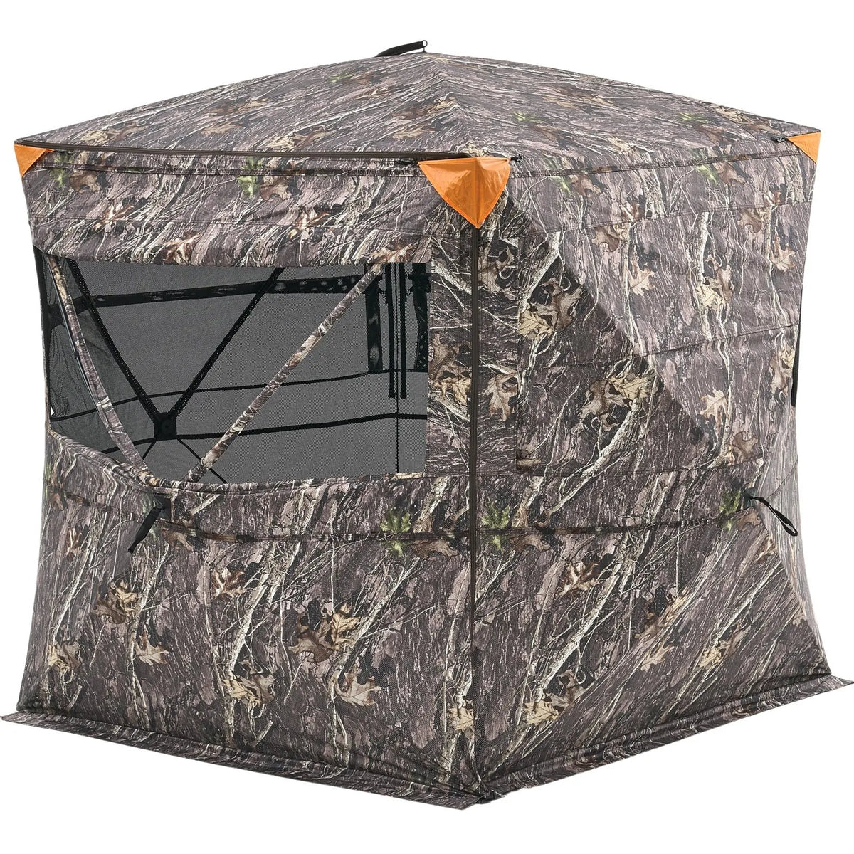 Hunting Blind for 4–5 People with Transparent Construction and Carrying Bag, 360° Portable Camouflage Tent with Silent Zip Door and Window Design, Durable Blind for Deer and Turkey Hunting