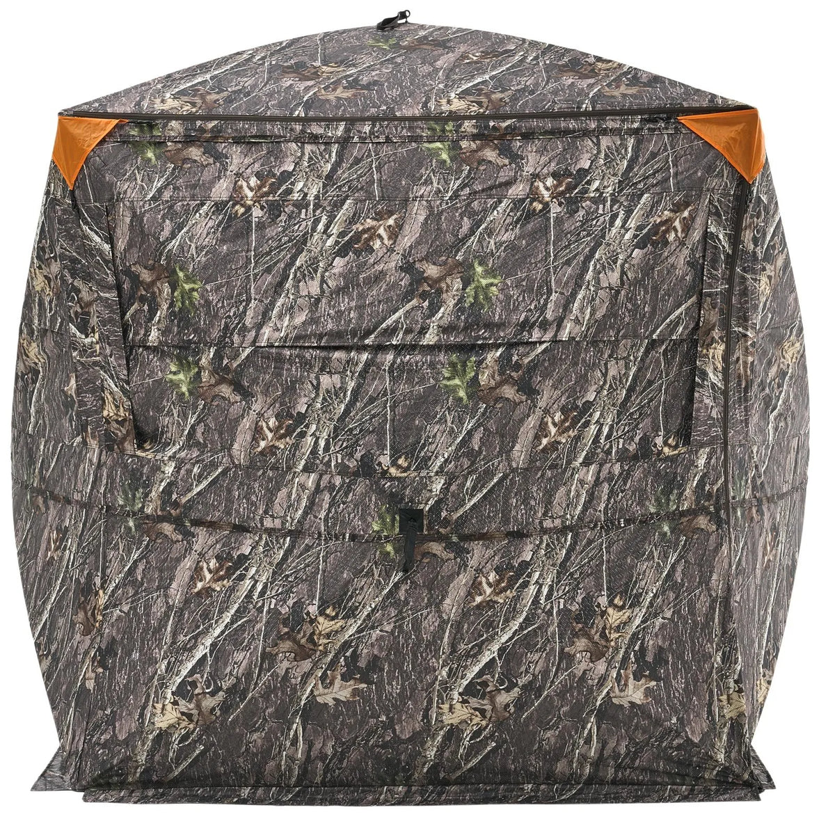 Hunting Blind for 4–5 People with Transparent Construction and Carrying Bag, 360° Portable Camouflage Tent with Silent Zip Door and Window Design, Durable Blind for Deer and Turkey Hunting