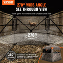 Medību slēpnis ar 270° caurskatāmu vienvirziena sietu, paredzēts 4–5 personām