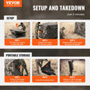 Medību slēpnis ar 270° caurskatāmu vienvirziena sietu, paredzēts 4–5 personām