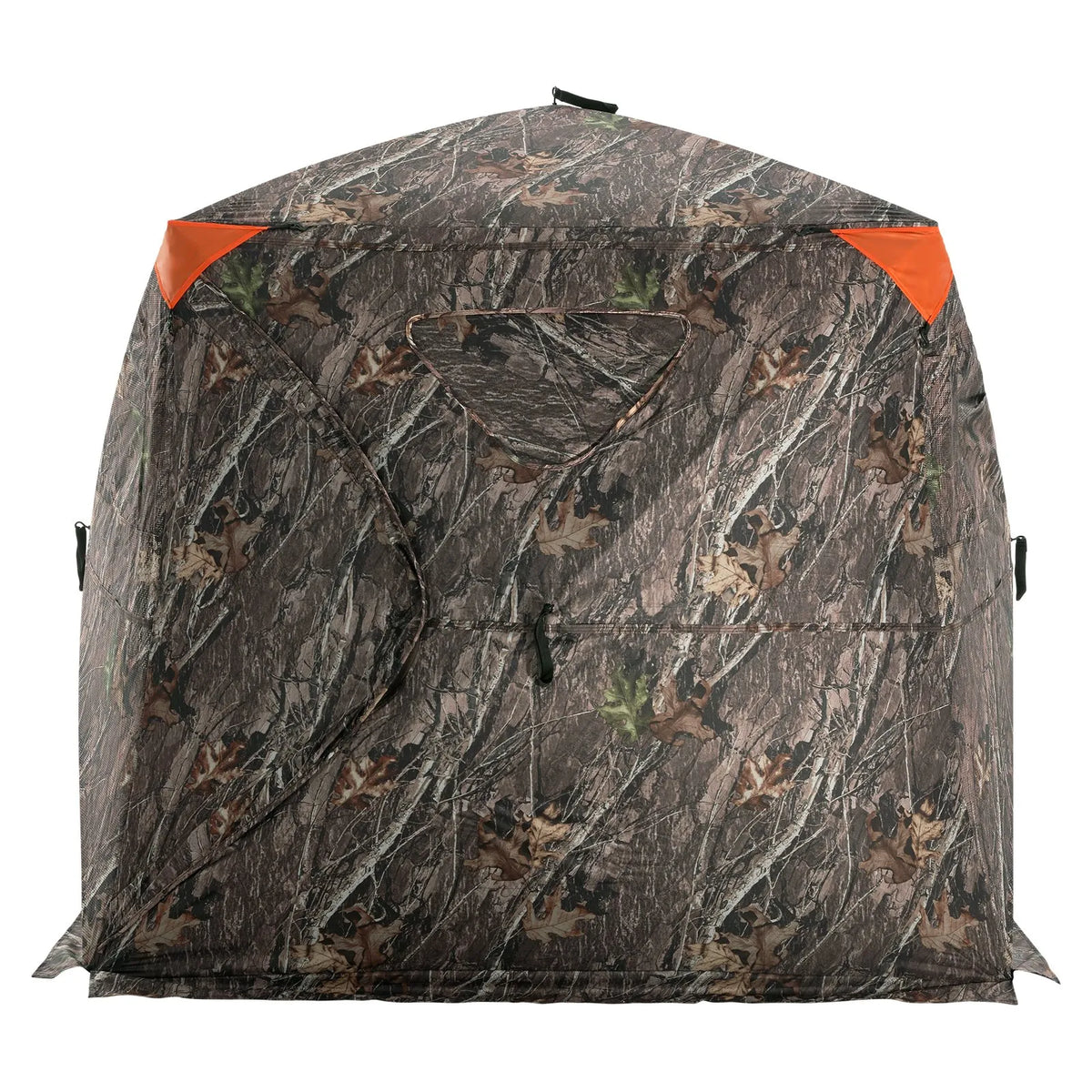 Hunting blind with 270° one-way mesh window, capacity 4–5 persons