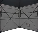 Medību slēpnis 6–7 personām, 288° piecu sānu caurredzamamaskēšanās telts ar pārnēsājamu somu, izturīgs un kluss patvērums ar rāvējslēdzēja durvīm un logiem, piemērots briežu un tītaru medībām