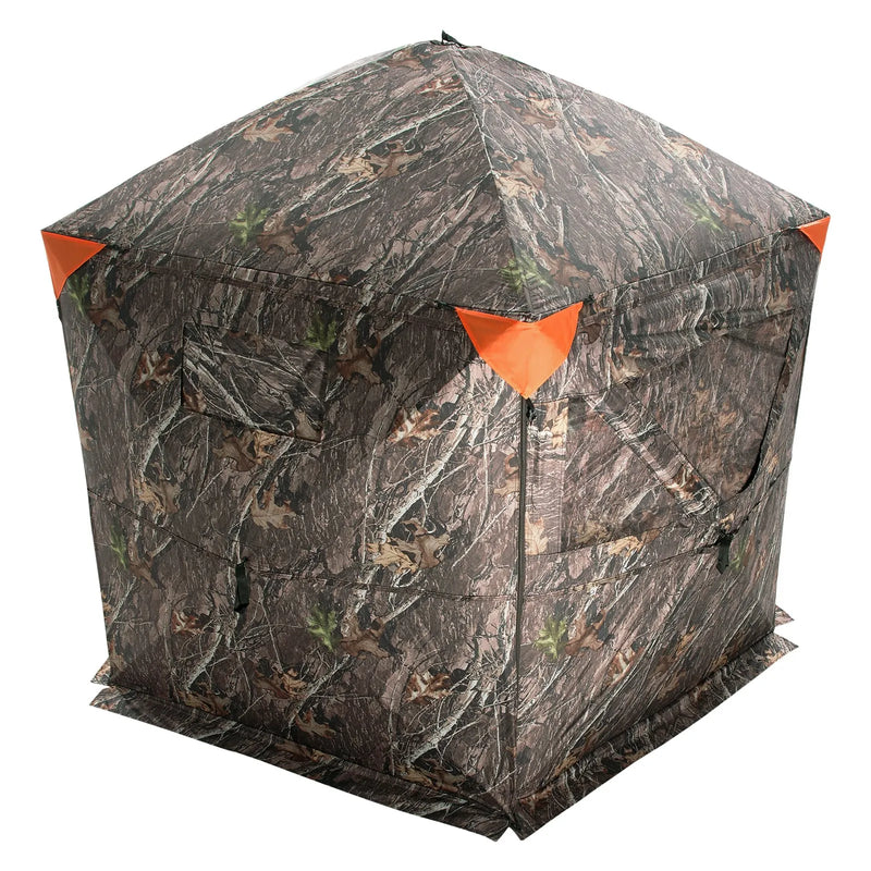 Medību slēpnis 288° ar caurredzamu konstrukciju, saliekams briežu medību slēpnis 6-7 personām ar pārnēsājamo somu, portatīva un izturīga medību telts ar 4 horizontalāliem logiem, piemērota tītaru un briežu medībām