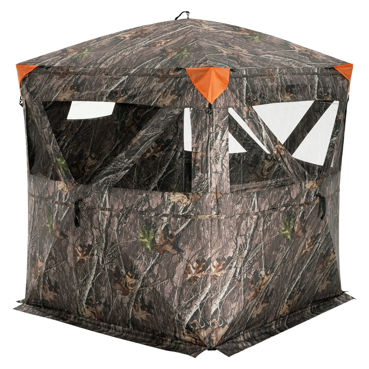 Hunting blind with 270° transparent mesh and 3 windows for 2–3 persons