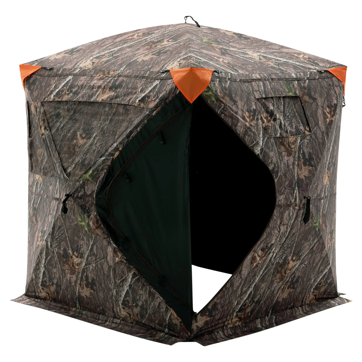 Hunting blind with 270° transparent mesh and 3 windows for 2–3 persons