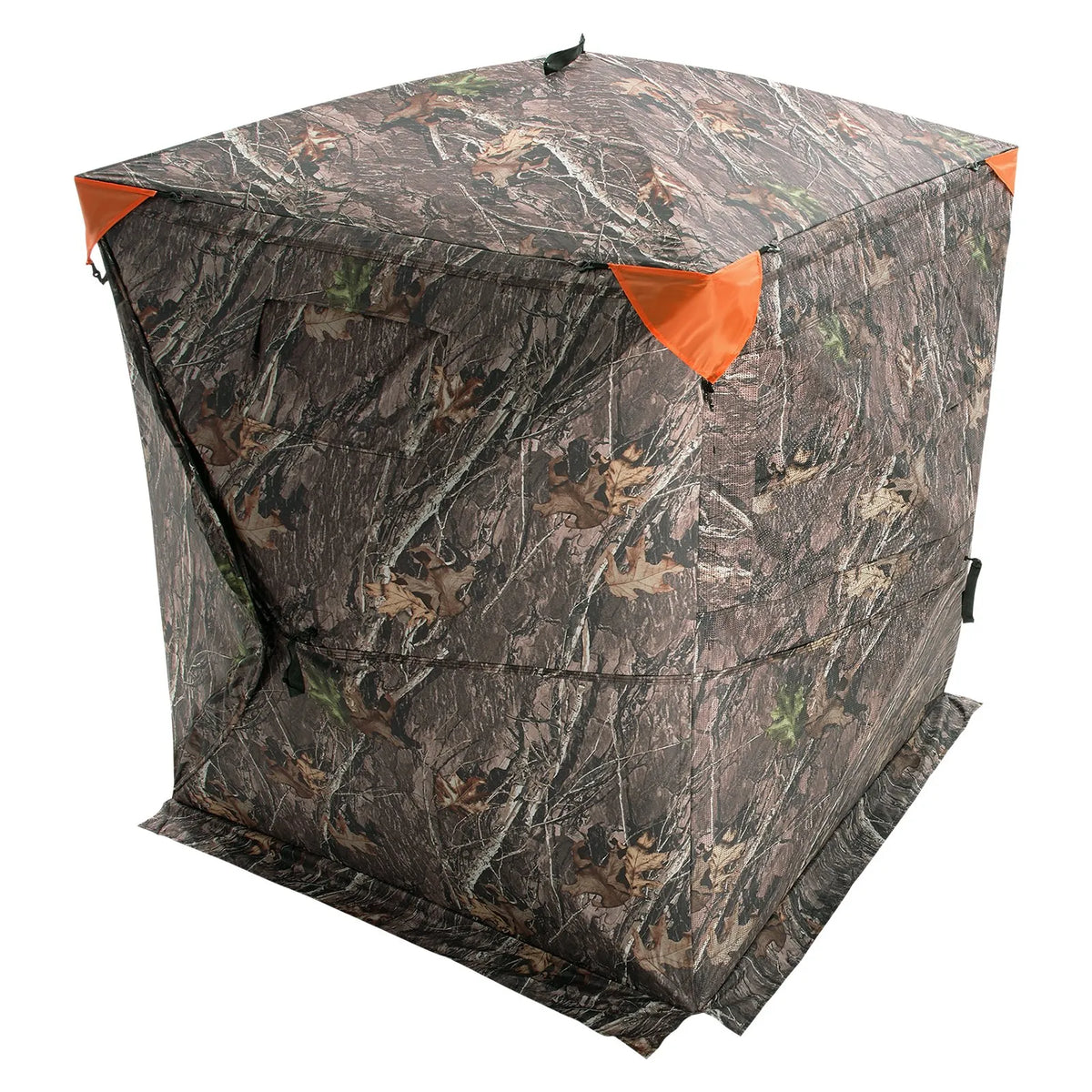 Hunting blind with 270° one-way mesh window for 1–2 persons