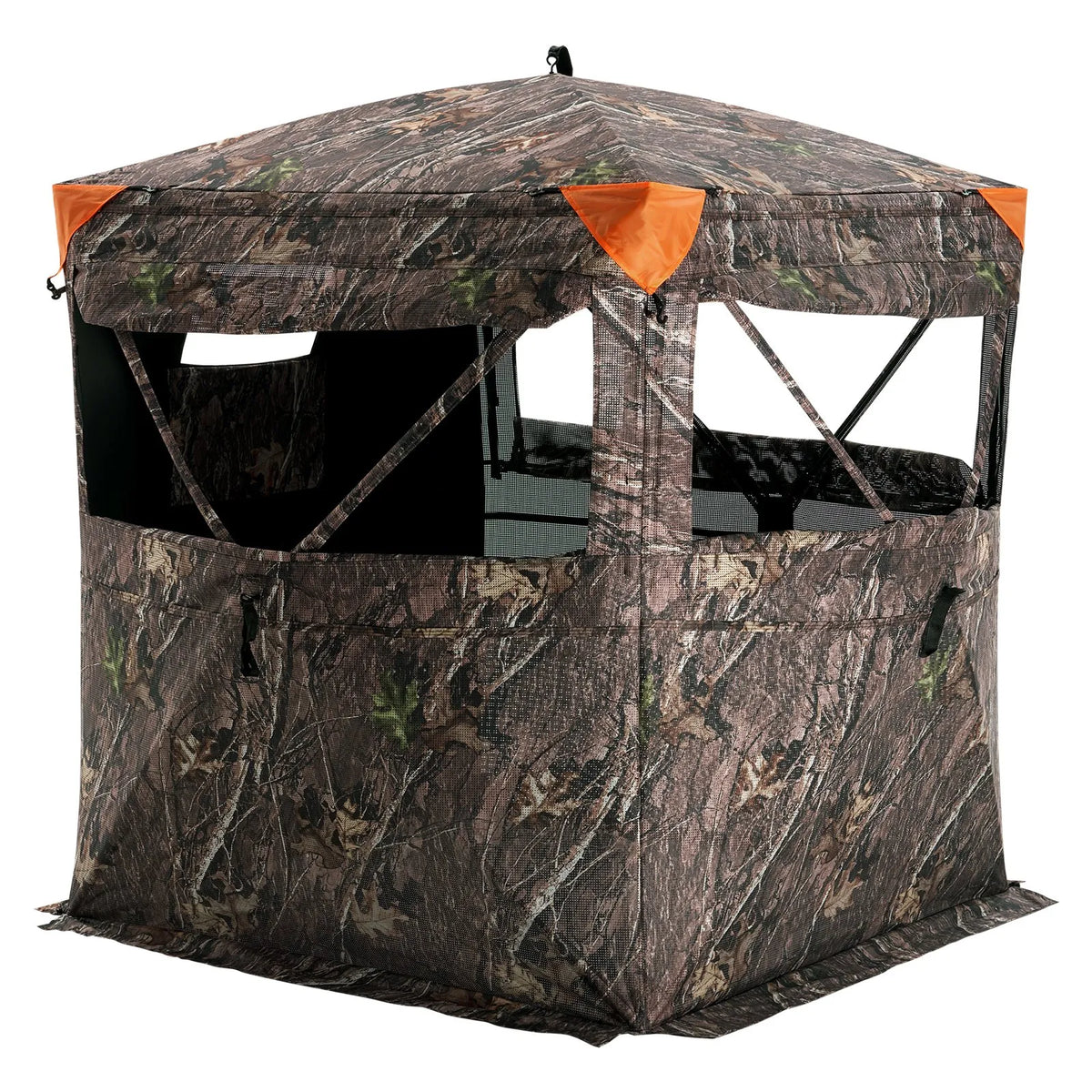 Hunting blind with 270° one-way mesh window for 1–2 persons