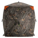 Medību slēpnis ar 270° caurskatāmu vienvirziena sietu, paredzēts 1–2 personām