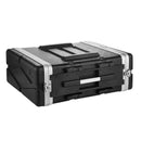 VEVOR 4U rack skapja koferis 480 mm dziļums, serveru un audio aprīkojuma statīva korpuss ar ABS konstrukciju, noņemamiem priekšējiem un aizmugurējiem vākiem, pagriežamām slēdzenēm pastiprinātājiem un DJ mikseriem