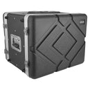 VEVOR 8U rack skapja koferis 310 mm dziļums, seklais serveru un audio aprīkojuma statīva korpuss ar ABS konstrukciju, noņemamiem priekšējiem un aizmugurējiem vākiem un pagriežamām slēdzenēm DJ un audio tehnikai