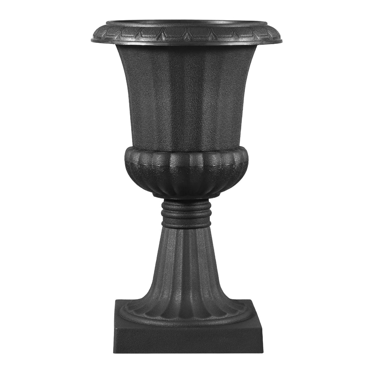 VEVOR Plastic Urn-Style Flower Pots 25 × 42 cm, 2 Pieces, Classic Black Flower Pots for Indoor and Outdoor Use, Decorative Pots for Garden, Balcony, Terrace, Home Entrance, Weddings and Events