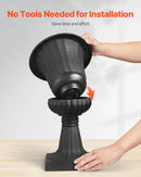 Plastmasas puķu podi, 25 × 42 см, 2 габ., melni, klasiskie ziedu podi iekštelpām un āra dekoram, piemēroti terasei, balkonam, dārzam, mājai, kāzām un pasākumiem