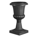 Plastmasas puķu podi, 25 × 42 см, 2 габ., melni, klasiskie ziedu podi iekštelpām un āra dekoram, piemēroti terasei, balkonam, dārzam, mājai, kāzām un pasākumiem