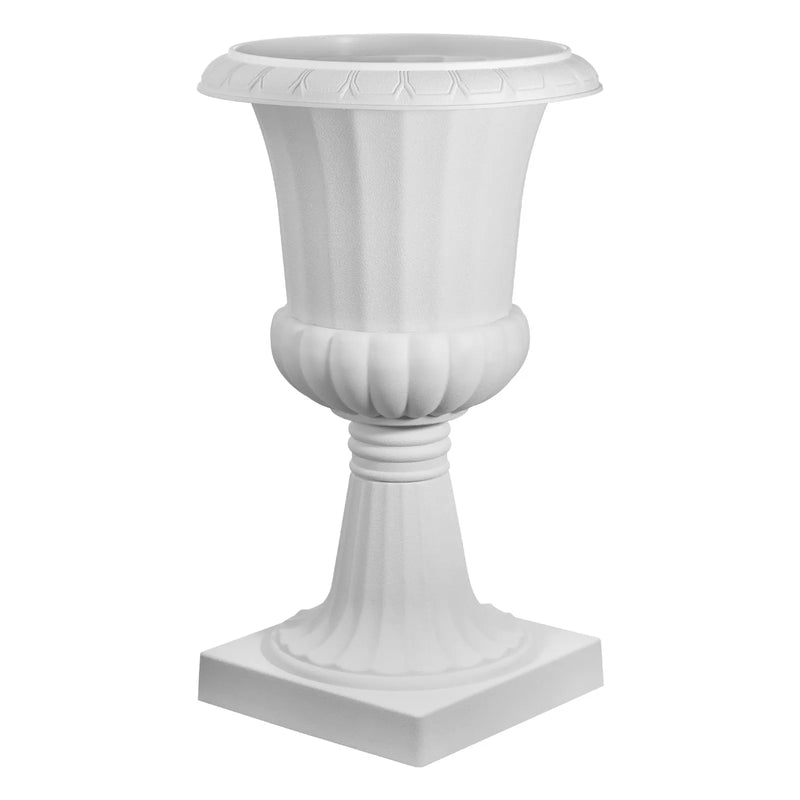 Plastmasas puķu podi, 40 × 67 см, 2 габ., balti, klasiskie ziedu podi iekštelpām un āra dekoram, piemēroti terasei, balkonam, dārzam, mājai, kāzām un pasākumiem