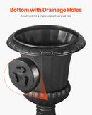 Plastmasas puķu podi, 40 × 67 см, 2 габ., melni klasiskie podi ieejas, terases, balkona, dārza, mājas vai pasākumu dekorēšanai iekštelpās un ārā