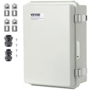 VEVOR āra elektrības sadales kārba 430 × 330 × 180 mm, ABS plastmasas elektriskā aizsargkārba ar eņģu vāku un nerūsējošā tērauda aizdari, IP67 putekļu un ūdensizturīga, paredzēta āra elektroinstalācijas projektiem - ZEMLETES.LV