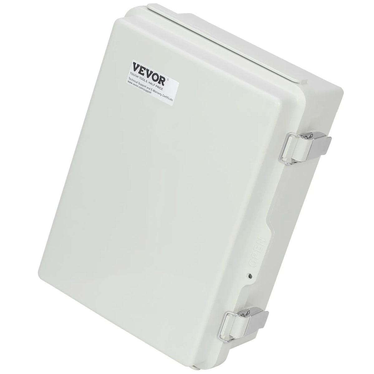 VEVOR āra elektrības sadales kārba 430 × 330 × 180 mm, ABS plastmasas elektriskā aizsargkārba ar eņģu vāku un nerūsējošā tērauda aizdari, IP67 putekļu un ūdensizturīga, paredzēta āra elektroinstalācijas projektiem - ZEMLETES.LV