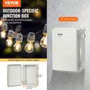 VEVOR āra elektrības sadales kārba 430 × 330 × 180 mm, ABS plastmasas elektriskā aizsargkārba ar eņģu vāku un nerūsējošā tērauda aizdari, IP67 putekļu un ūdensizturīga, paredzēta āra elektroinstalācijas projektiem - ZEMLETES.LV