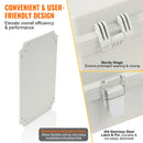 VEVOR āra elektrības sadales kārba 430 × 330 × 180 mm, ABS plastmasas elektriskā aizsargkārba ar eņģu vāku un nerūsējošā tērauda aizdari, IP67 putekļu un ūdensizturīga, paredzēta āra elektroinstalācijas projektiem - ZEMLETES.LV