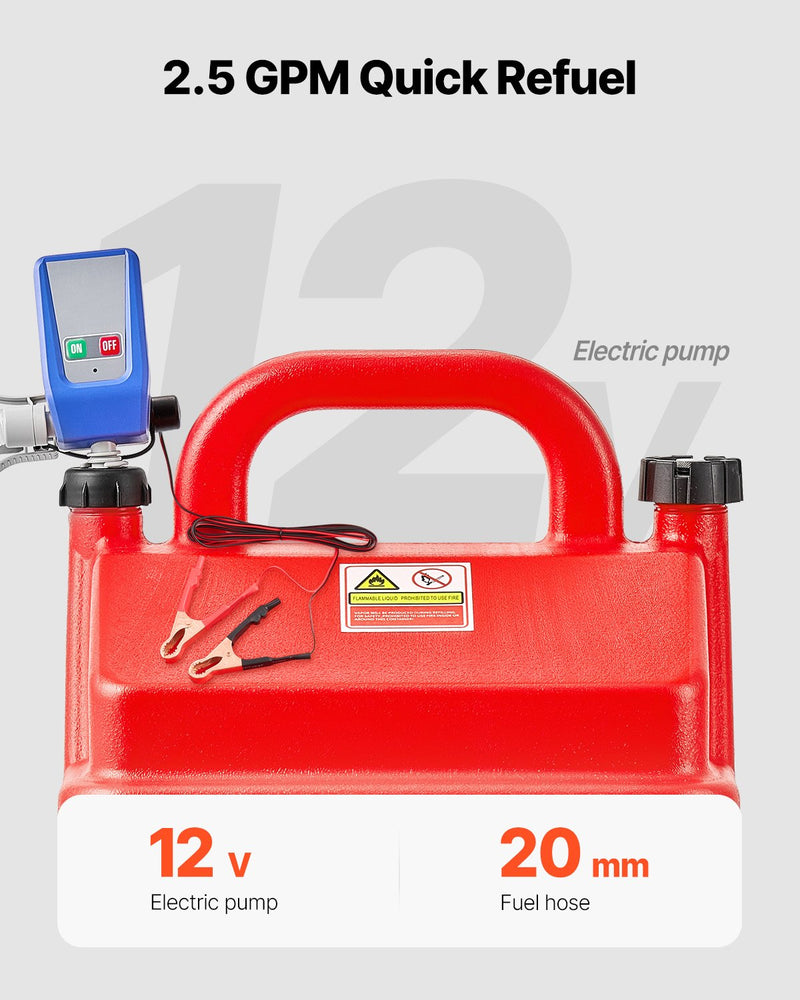 VEVOR 61 litru VEVOR degvielas konteiners ar 12 V elektrisko pārsūknēšanas sūkni