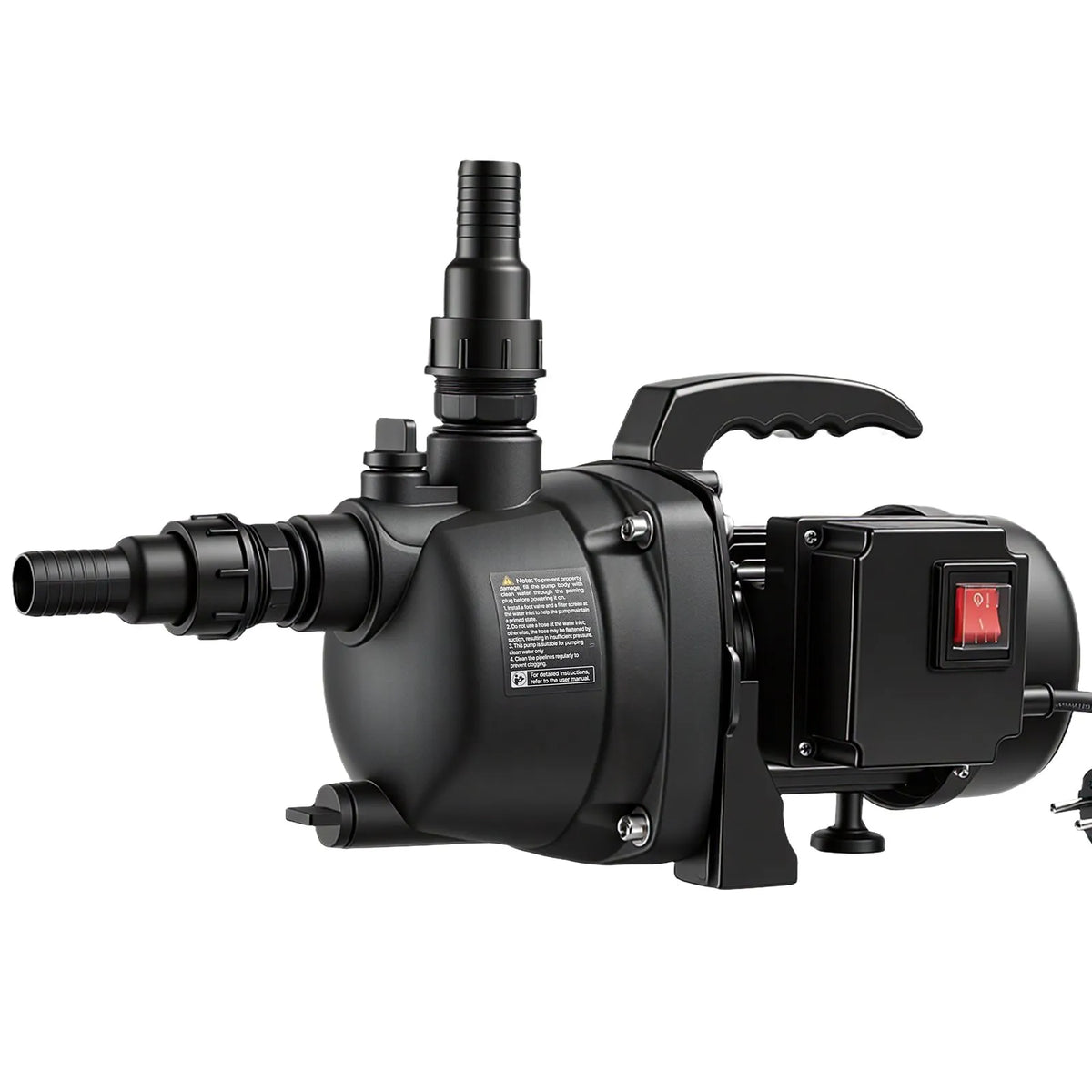 VEVOR seklās akas strūklas sūknis 800 W, 230 V, 3300 l/h maksimālā plūsma, PP dārza sūknis ar 8 m sūkšanas augstumu, termiskā aizsardzība, dārza apūdeņošanai un zāliena laistīšanai - ZEMLETES.LV