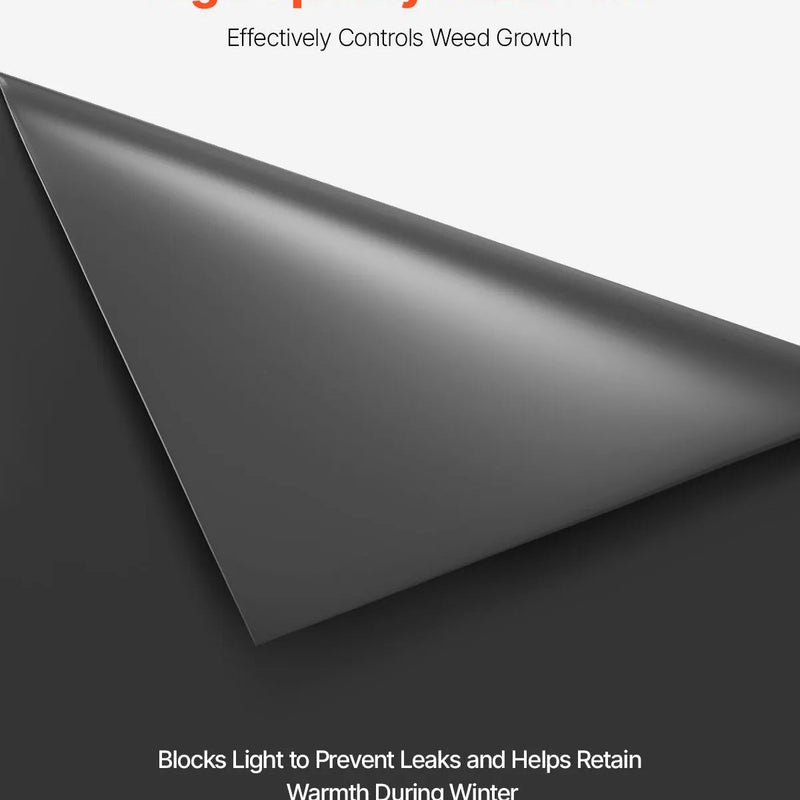 VEVOR 0,25 mm bieza plastmasas plēve 3,05 x 30,48 m, pastiprināts polietilēna pārklājums, aizsargplēve krāsošanai, tvaika barjera pagrīdes telpām, daudzfunkcionāla, melna - ZEMLETES.LV