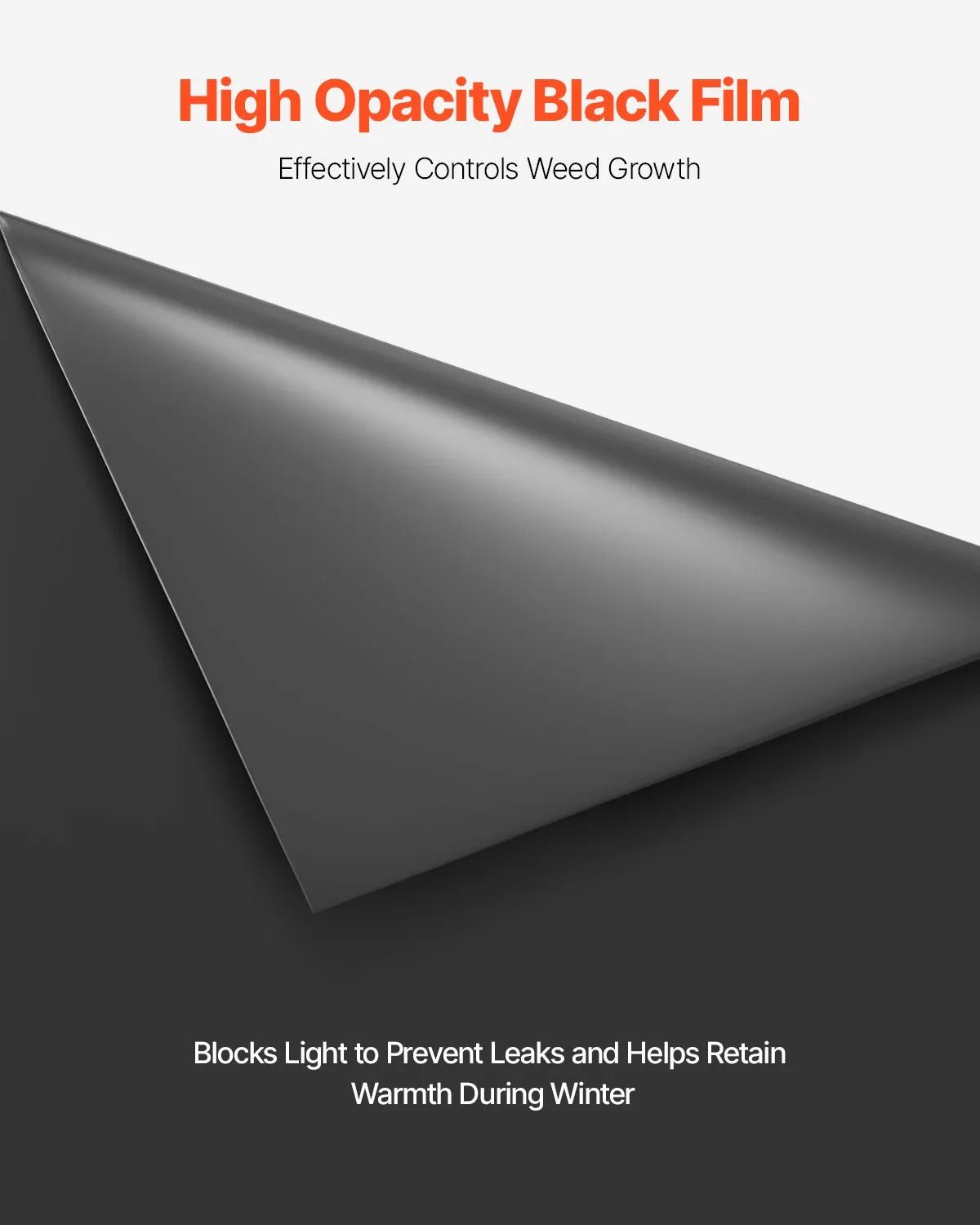 VEVOR 0,25 mm izturīga plastmasas plēve 6,1 x 30,5 m, bieza plastmasas plēves rullis, krāsošanas aizsargplēve, polietilēna pārklājums pagrīdes tvaika barjerai, daudzfunkcionāla, melna - ZEMLETES.LV