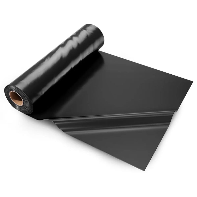 VEVOR 7,32 x 30,5 m izturīga plastmasas plēve, 0,15 mm bieza plastmasas plēves rullis, aizsargplēve krāsošanas darbiem, polietilēna pārklājums grīdas pagrīdes tvaika barjerai, daudzfunkcionāla, melna - ZEMLETES.LV