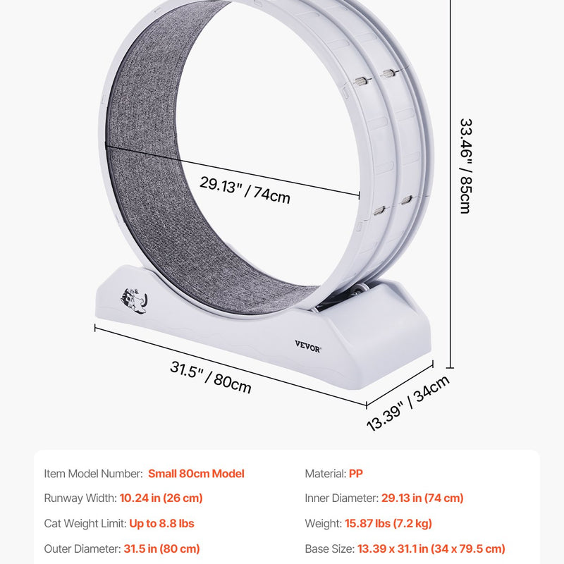 VEVOR VEVOR kaķu vingrošanas ritenis ar 80 cm diametru
