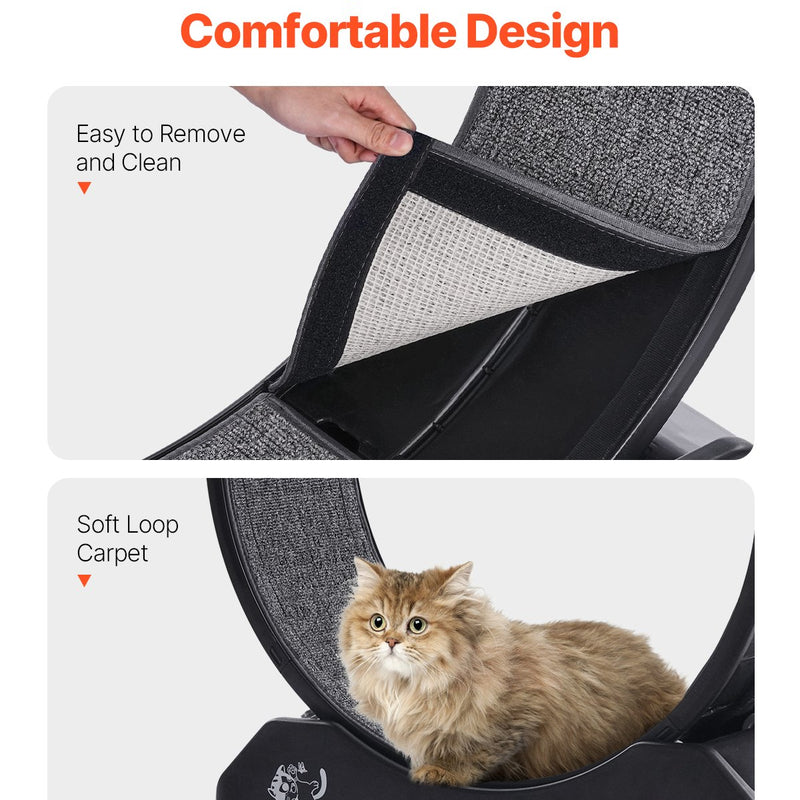 VEVOR Kaķu trenažieris ar skrejriteni, 80 cm, iekštelpām