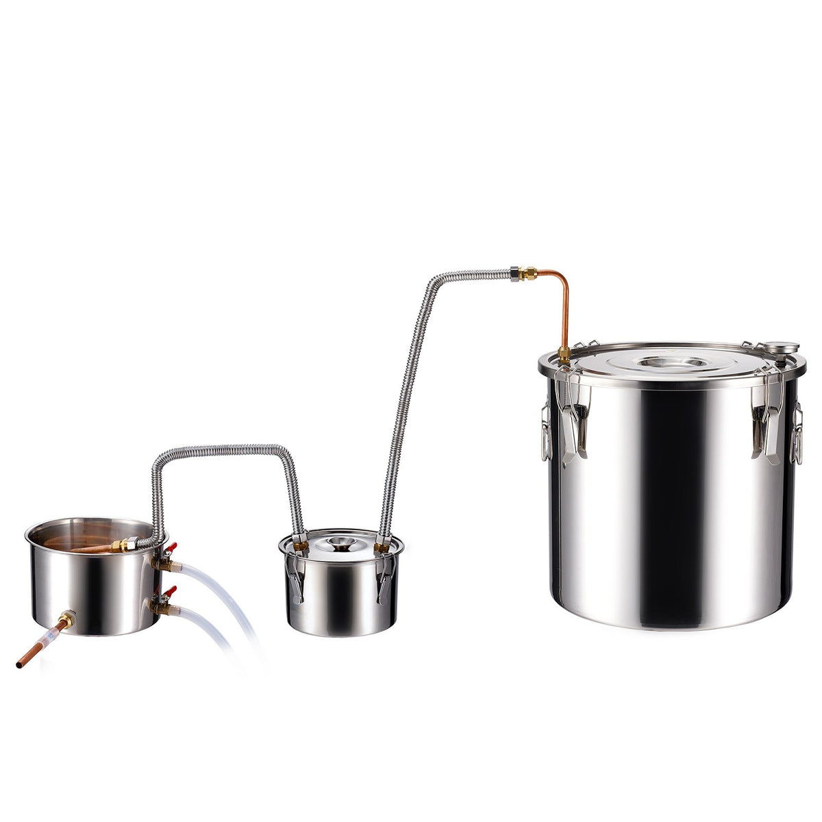 VEVOR Distillation Apparatus 50 l with Dual Condensers, Thermometer and Circulation Pump