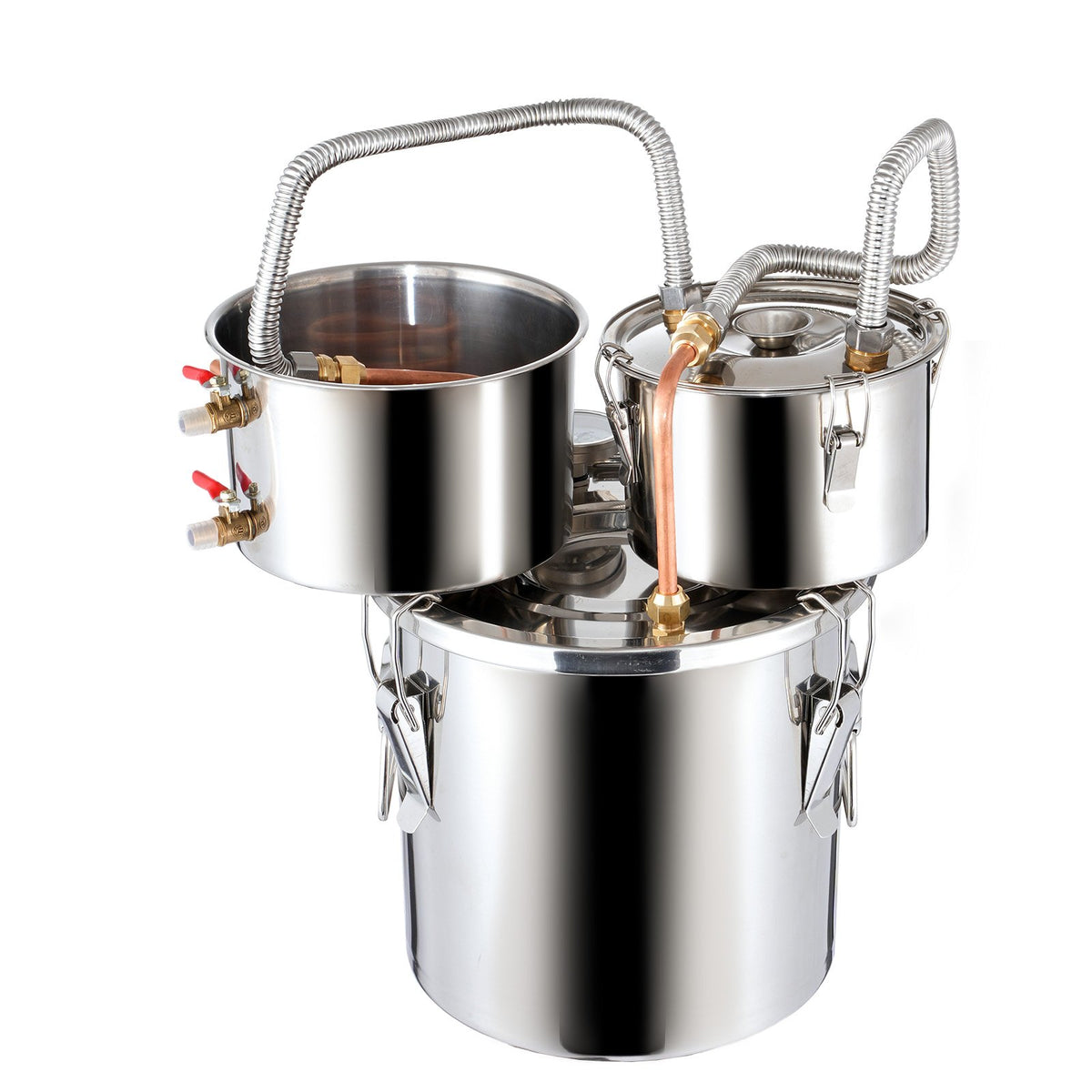 VEVOR Distillation Apparatus 11.4 l with Dual Condensers, Thermometer and 8 W Pump