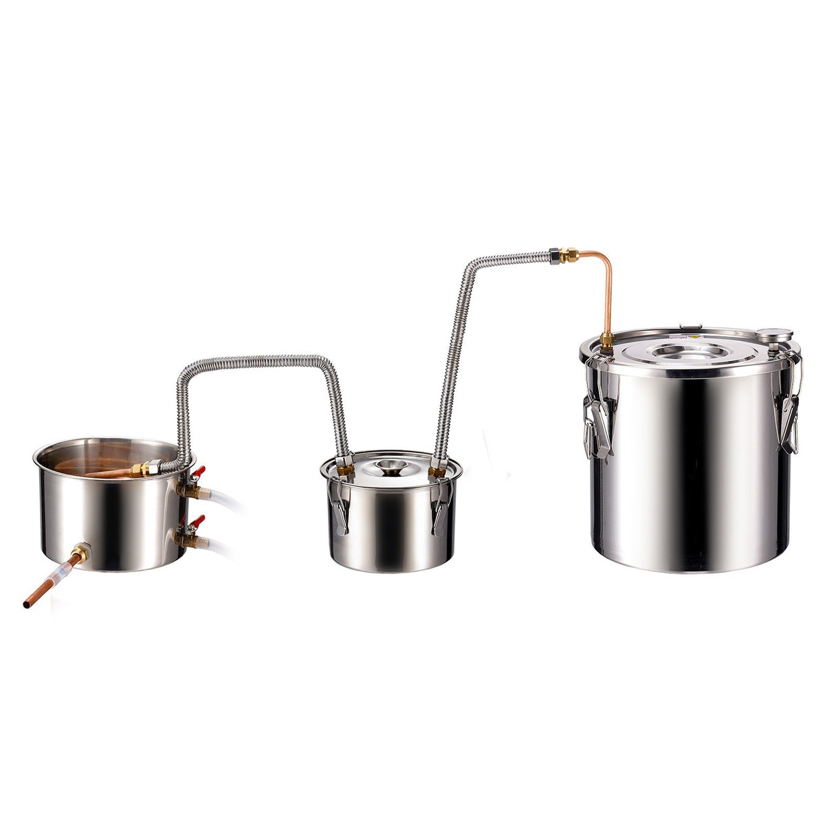 VEVOR Distillation Apparatus 19 l with Dual Condensers, Thermometer and Circulation Pump