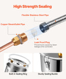 30L destilācijas aparāts ar iebūvētu termometru uz vāka un 8W ūdens cirkulācijas sūkni, šo iekārtu var izmantot augļu vīnu, brendija, degvīna, viskija, etanola, ūdens un ēterisko eļļu destilācijai.