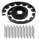 VEVOR plastmasas dārza apmale 600 x 5 cm ar 120 stiprinājuma tapām, elastīga zāliena apmales lenta bez rakšanas, UV izturīga mini apmale puķu dobēm, celiņiem, pagalmam un bruģim - ZEMLETES.LV
