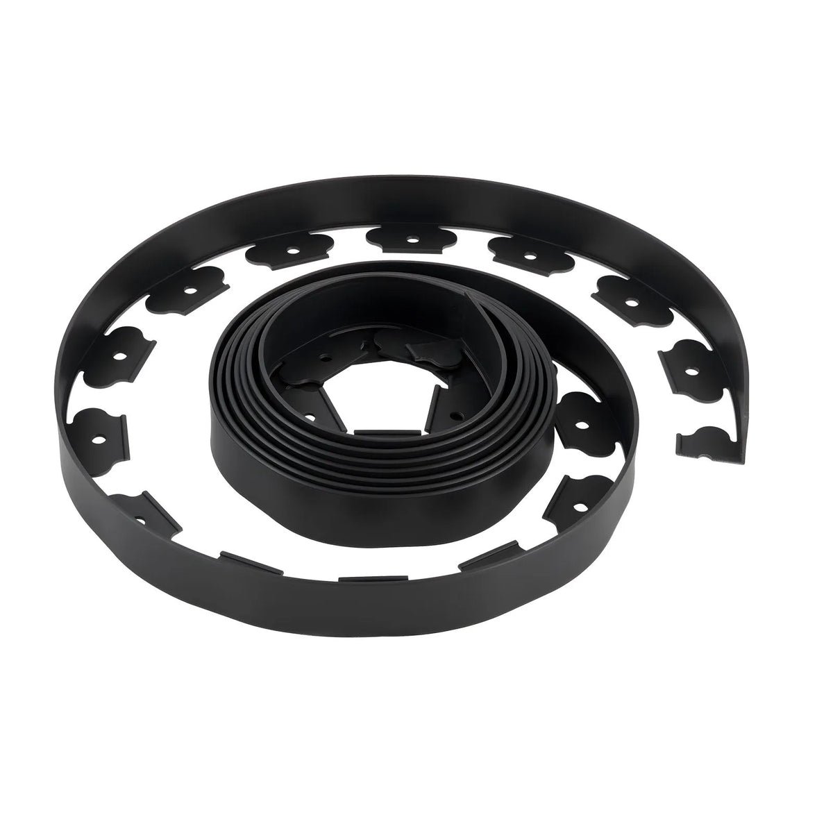 VEVOR plastmasas dārza apmale 600 x 5 cm ar 120 stiprinājuma tapām, elastīga zāliena apmales lenta bez rakšanas, UV izturīga mini apmale puķu dobēm, celiņiem, pagalmam un bruģim - ZEMLETES.LV