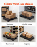 VEVOR plastmasas palete 1000 kg, 1000 × 500 × 136 mm, melna, mitrumizturīga uzglabāšanas platforma noliktavām un pagrabiem
