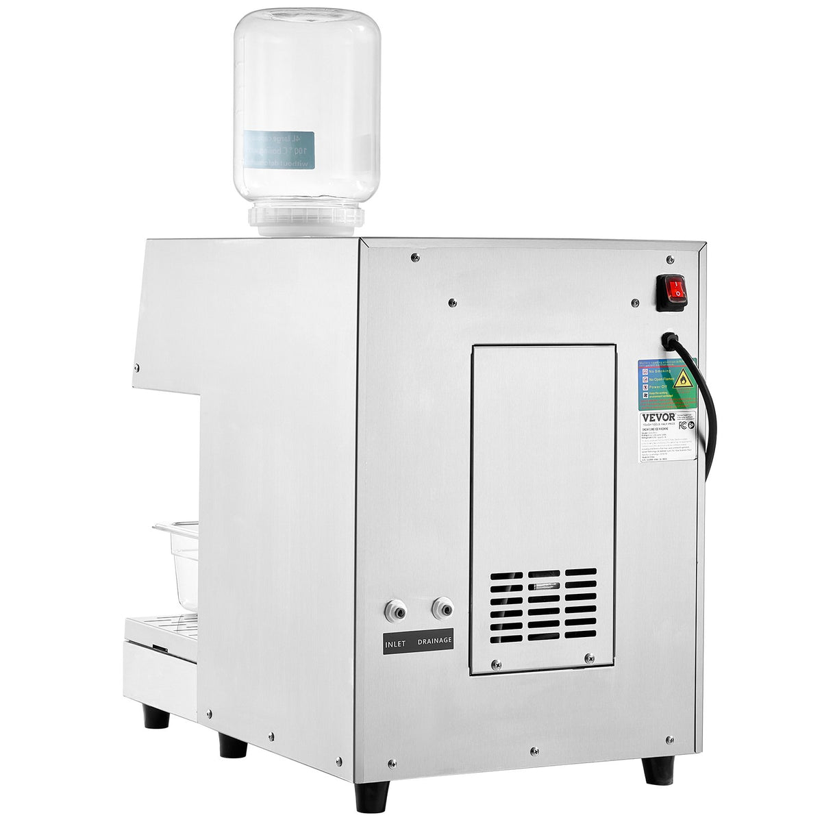 VEVOR Professional Snow Ice Shaver Machine 180 kg/24 h, Stainless Steel