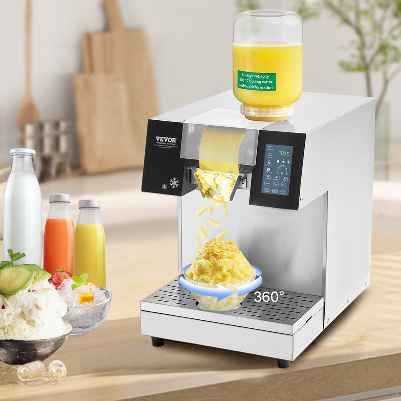 VEVOR profesionāla sniegpārsliņu ledus mašīna, 180 kg/24 h, nerūsējošā tērauda