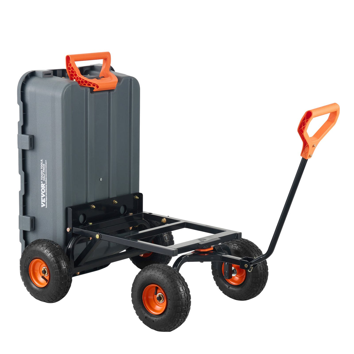 VEVOR Polypropylene Garden Dump Cart with 363.6 kg Load Capacity, Durable Garden and Farm Transport Cart with 25.4 cm Rubber Wheels, Designed for Garden, Farm and Yard Work