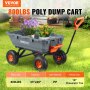 VEVOR Polypropylene Garden Dump Cart with 363.6 kg Load Capacity, Durable Garden and Farm Transport Cart with 25.4 cm Rubber Wheels, Designed for Garden, Farm and Yard Work