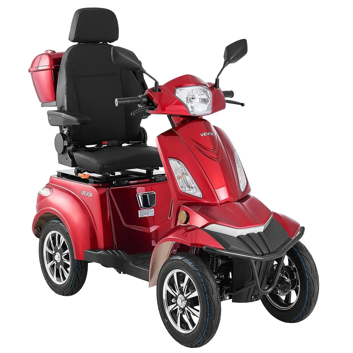 VEVOR Heavy-Duty 4-Wheel Mobility Scooter for Seniors and Adults, Load Capacity up to 226.8 kg, Range up to 35 km, 3 Speed Modes, 1000 W All-Terrain Electric Mobility Scooter/Wheelchair with Climbing Ability up to 20°