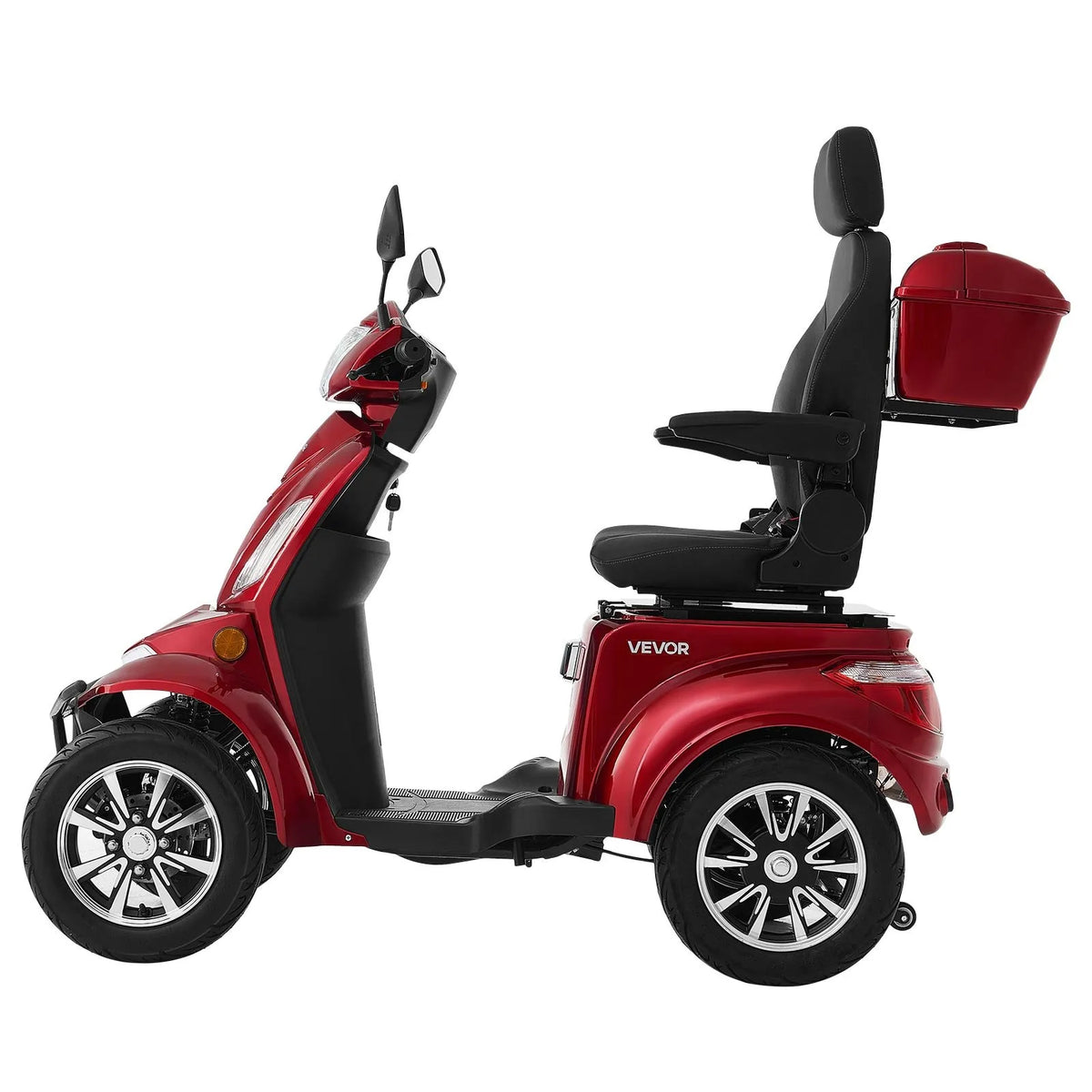 VEVOR Heavy-Duty 4-Wheel Mobility Scooter for Seniors and Adults, Load Capacity up to 226.8 kg, Range up to 35 km, 3 Speed Modes, 1000 W All-Terrain Electric Mobility Scooter/Wheelchair with Climbing Ability up to 20°