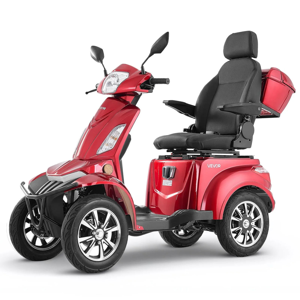 VEVOR Heavy-Duty 4-Wheel Mobility Scooter for Seniors and Adults, Load Capacity up to 226.8 kg, Range up to 35 km, 3 Speed Modes, 1000 W All-Terrain Electric Mobility Scooter/Wheelchair with Climbing Ability up to 20°
