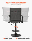 Medību krēsls, 360° kluss rotējošs, viegls slēpņa krēsls ar polsterētiem roku balstiem, regulējamu augstumu, izturīgu tērauda rāmi, 136 kg slodzi, piemērots makšķerēšanai un kempingam