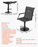 Medību krēsls, 360° kluss rotējošs, viegls slēpņa krēsls ar polsterētiem roku balstiem, regulējamu augstumu, izturīgu tērauda rāmi, 136 kg slodzi, piemērots makšķerēšanai un kempingam