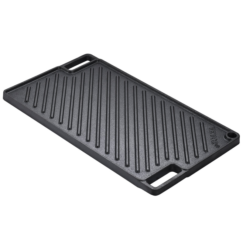 VEVOR Reversā Čuguna Grills/Griddle Panna  24,6 x 42,4 cm, Divu Degļu Izmērs