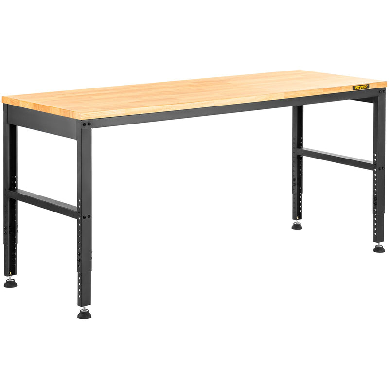 VEVOR augstuma regulējams darbagalds ar rozetēm, 155 x 51 cm